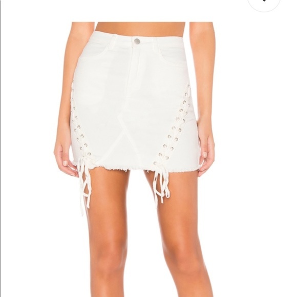 White denim skirt lace Clearance